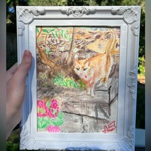 Hand Painted Cat Watercolor